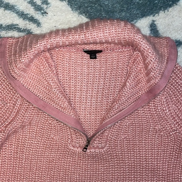 Ann Taylor Quarter-Zip Knitted Sweater M - Picture 3 of 5